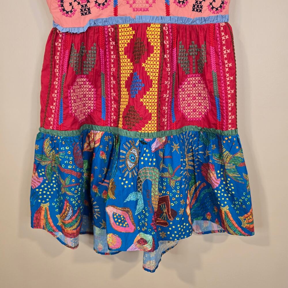 NEW NWT Women's Farm Rio Color Blocking Embroidered Mini Dress | Size Small - Picture 5 of 13